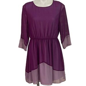 Gianni Bini Purple Sheer Dress